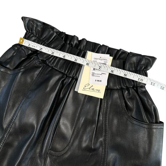 Elan Black Ruffle Elastic Waistband Pants Size S - Picture 4 of 6